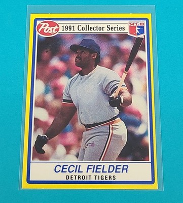 1991 Post Cereal   #23 Cecil Fielder  Detroit Tigers Baseball Card P3