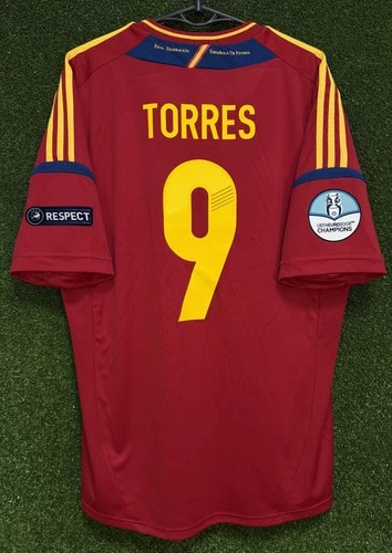 FERNANDO TORRES MEN SPAIN NATIONAL 2011/2012 FOOTBALL SOCCER SHIRT JERSEY SIZE L