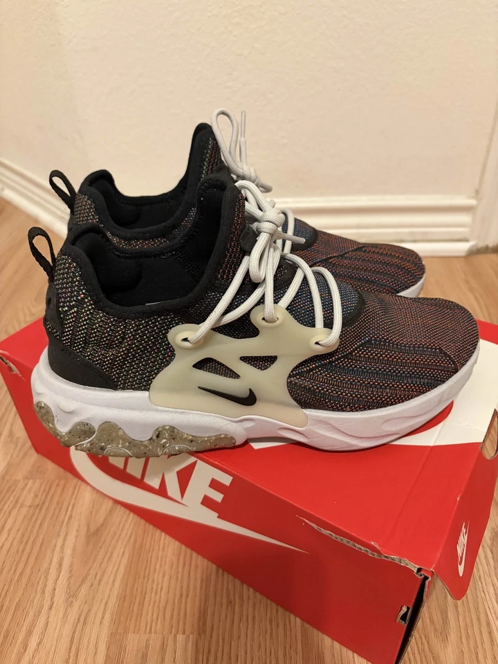 Size 9.5 - Nike React Presto Flyknit Multi Black - Image 3 of 4