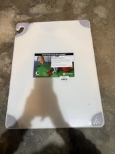 San Jamar CBG182412WH Saf-T-Grip 18 x 24 White Cutting Board"