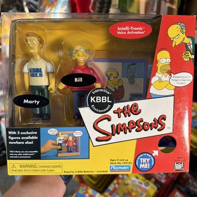 The Simpsons : Interactive KBBL Environment , Marty & Bill - Playmates - NEW