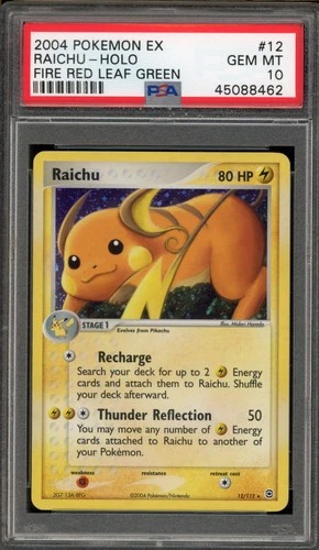 Pokemon Raichu EX Fire Red & Leaf Green Holo Rare #12 PSA 10 Gem Mint
