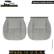 2007-2014 Fits Chevy Silverado Genuine Leather Front Bottom Covers Lt. Titanium