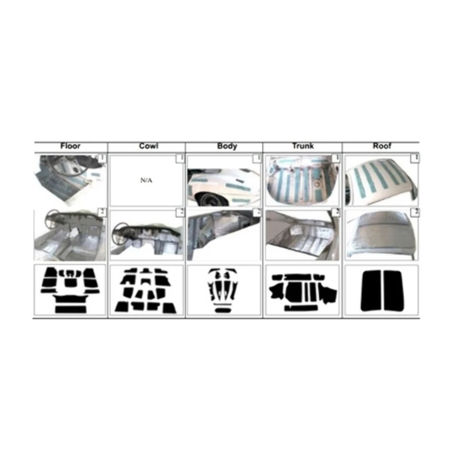 Insulation Sound Deadener Kit for 62-72 Jaguar XKE Coupe Acoustishield Complete - Image 3 of 4