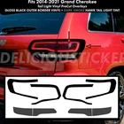For Grand Cherokee 2014-21 Tail Light Black Smoke Tint Rear PreCut Overlay Vinyl