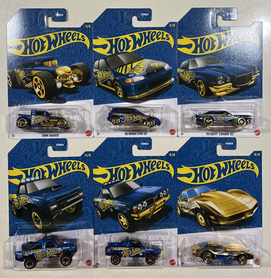 NEW 2026 Hot Wheels Blue 58th Anniversary SET with Gold Corvette