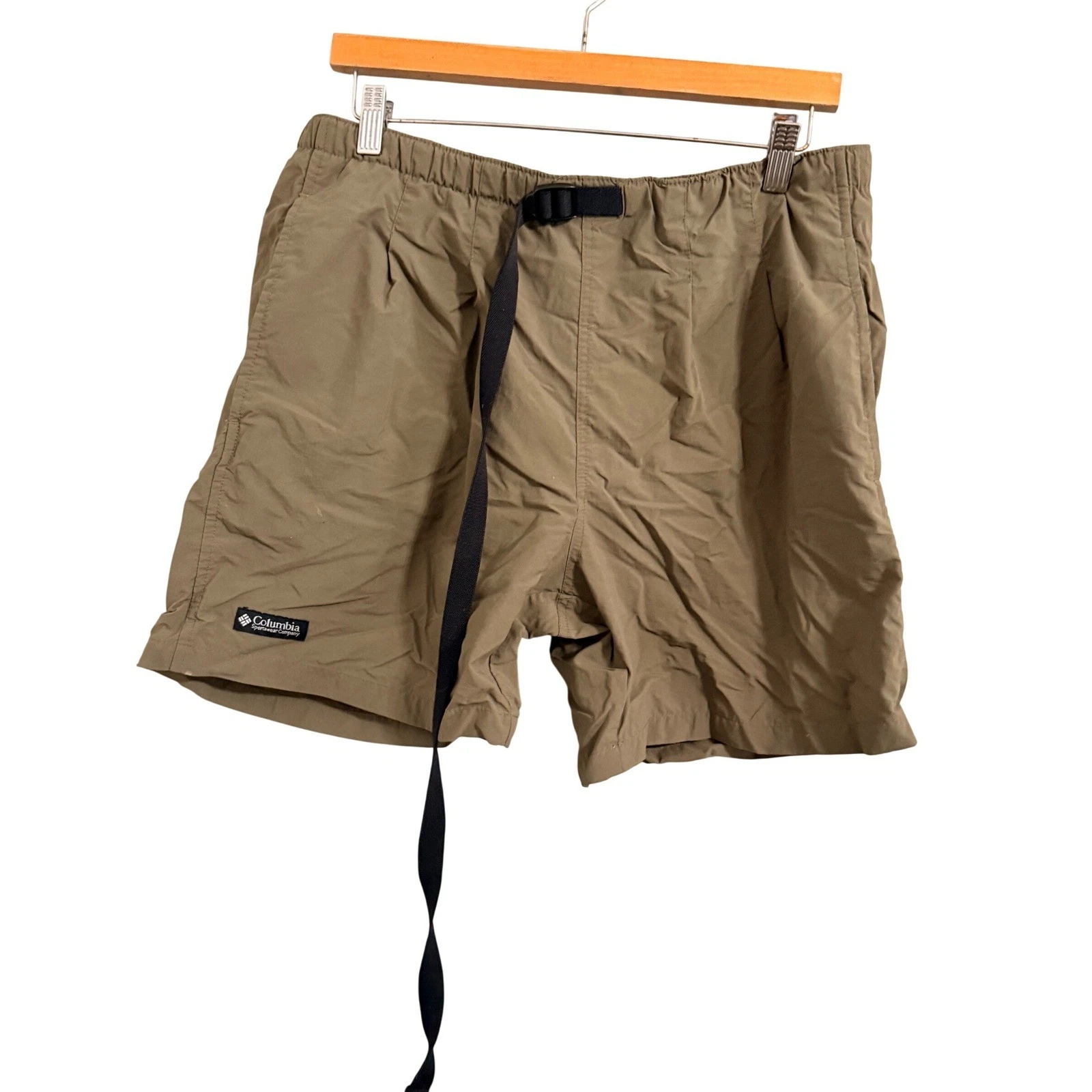 Columbia Hiking Shorts Mens Small Olive Green Nylon Belted Mesh Lined XM4013
Opens in a new window o