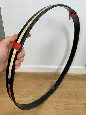 26-Inch Bass Kick Drum Hoop Counterhoop Part Vtg w/ Inlay Track Project - READ
