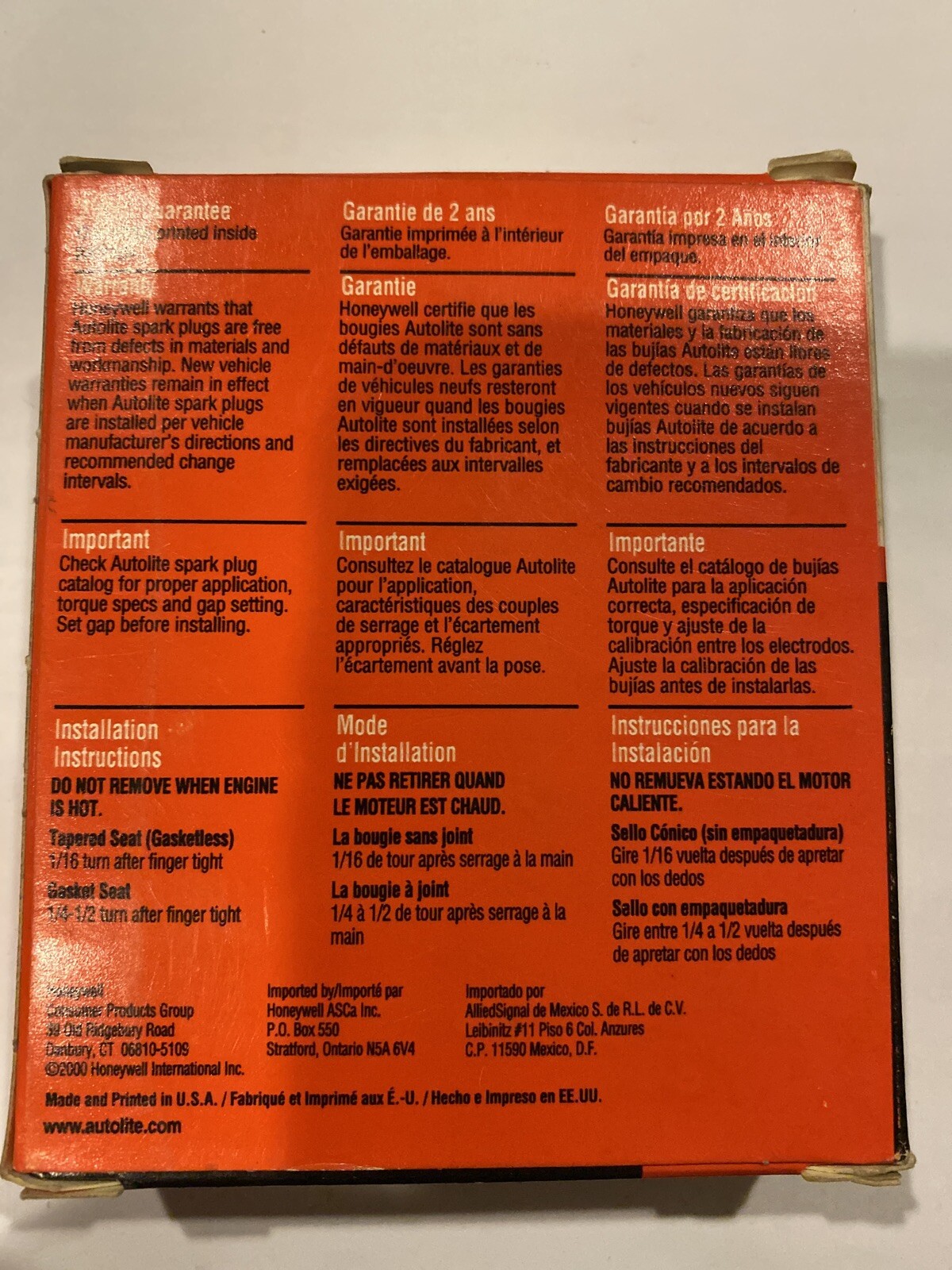 Spark Plug Copper Resistor Autolite 2544 For Sale Online Ebay