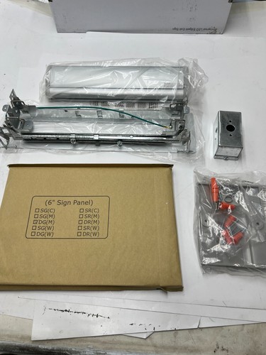 Exitronix Universal Mount LED Edge Lit Exit Sign Double Face S903-WB-SR-GM-AG - Picture 2 of 6