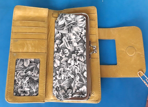 HOBO International ~Leather Wallet Kisslock Framed ~ Credit Card Bifold ~ Clutch - Picture 10 of 23