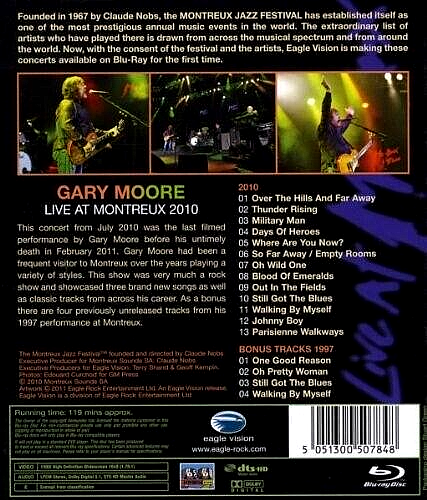 GARY MOORE Live at Montreux Eagle Vision Blu-Ray Disc New Sealed - Picture 2 of 2