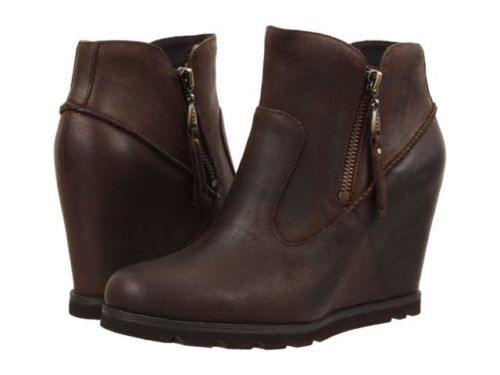 con 8 Australia £ Uk cuero Myrna cuña 5 Rrp marrónes Eu 6 de 150 Ugg® 39 Usa Botines wt6dq6a