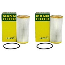 Mann Set Pair of 2 Oil Filter Kits HU6013Z for Audi A3 A4 Quattro VW Passat