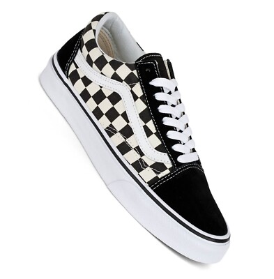 Vans Old Skool primary check checkerboard Unisex Sneaker schwarz weiß