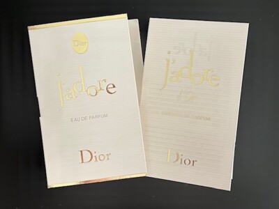 Authentic Dior J'Adore EDP + J'adore l'Or Essence de Parfum 1ml each Sample
