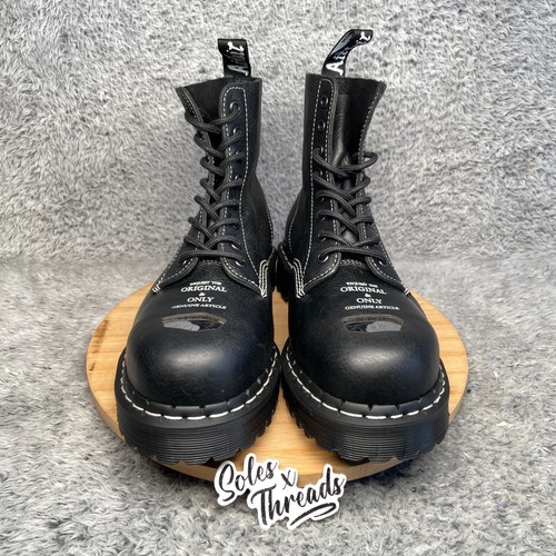 Dr. Martens 1460 Pascal Bex Men Size 12 Exposed Steel Toe Lace Up Boots Black - Picture 3 of 8