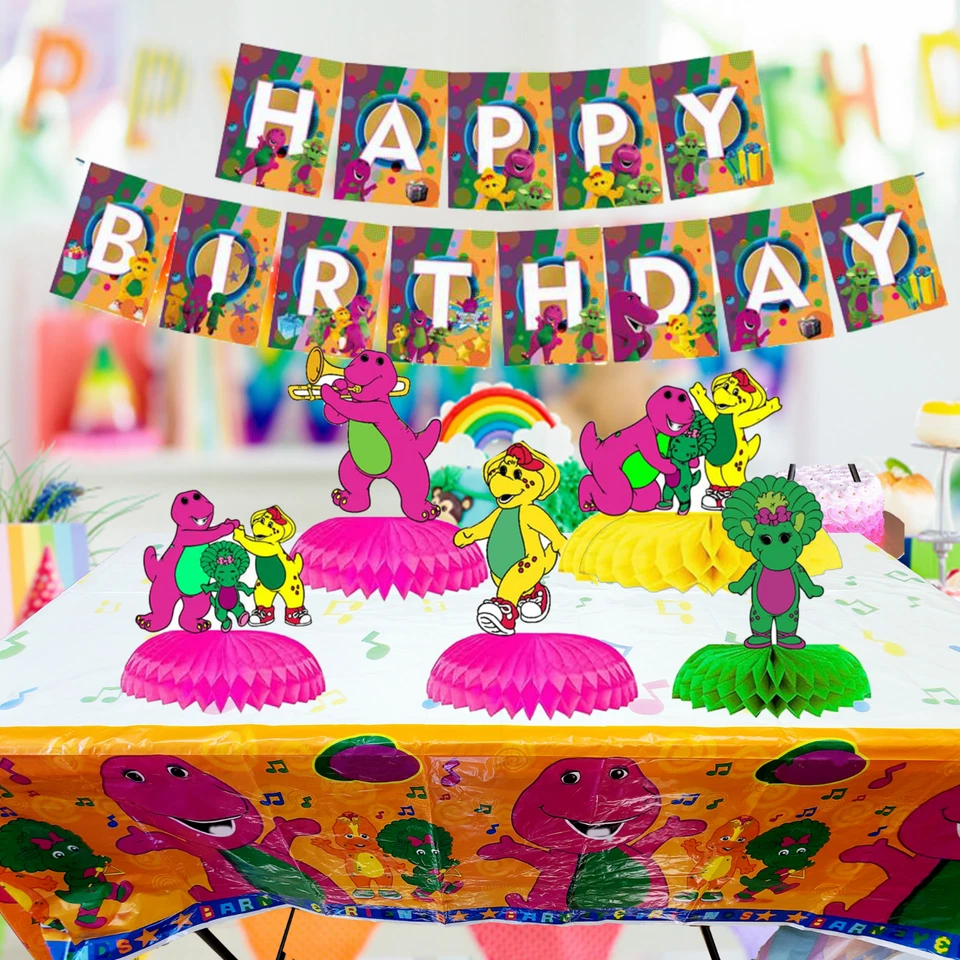 Товары для вечеринки по случаю дня рождения Barney украшение центрального элемента тема мероприятия - Изображение 3 из 4