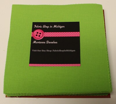 charm pack Lime Solid  MDG 48 five inch squares