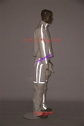 Disfraz Tron Legacy Daft Punk Cosplay con tira fluorescente de cuero sintético hecho - Imagen 10 de 12