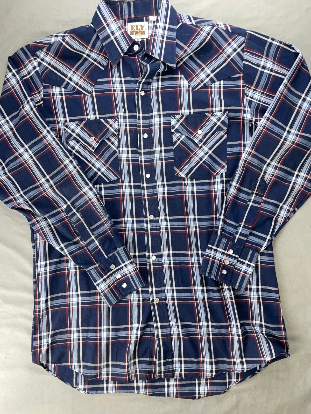 Ely Cattleman Lightweight Silver Threaded Pearl S… - image 1