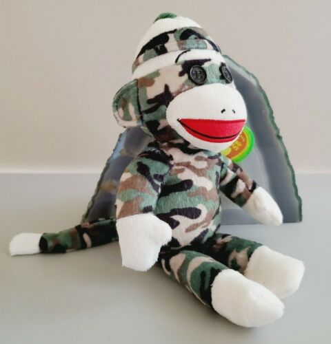 TY Beanie Buddies- 2013 Camo Army Sock Monkey #42083 New with Tag💖 - Picture 1 of 6