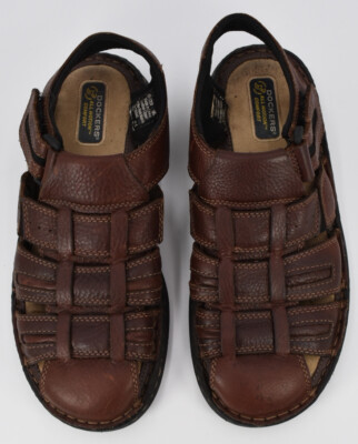 Dockers Men’s Brown and Dark Brown Leather Fisherman Sandals Dockers Searose Fisherman Mens Sandals Outdoor Comfort  main image 2