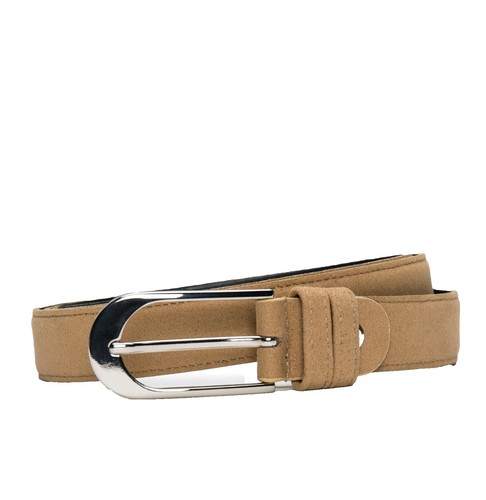 Ben Amun Women Small Brown Suede Leather Silver Metal Cameo Belt Isaac Manevitz Ben Amun Women Small Brown Suede Leather Silver Metal Cameo  main image 2