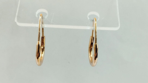 Earrings Vintage Clips USSR Gold 14K ⭐ 585 Star Without Stone G530 - Picture 2 of 5