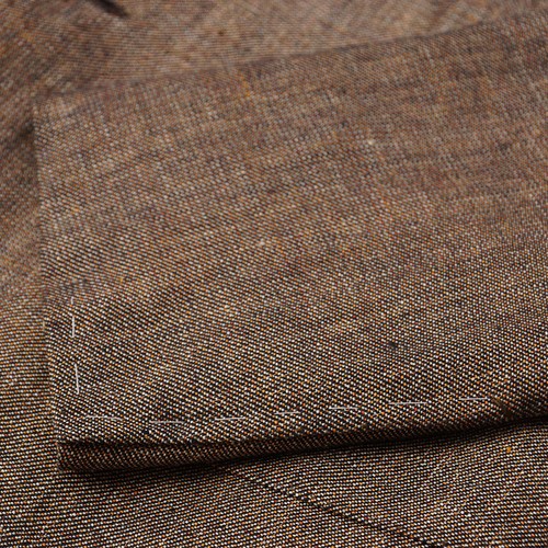NWT $2895 D'AVENZA Brown-Orange Woven Melange Linen-Wool Sport Coat 40 R - Picture 7 of 9
