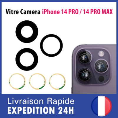 Verre De Protection Pour Caméra Arrière IPhone 14/13/12/11 Pro – En Verre Trempé Transparent – Neuf