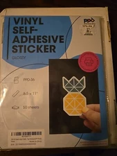 Printable Vinyl Sticker Paper for Inkjet Printer Glossy 50 Sheets Paper 8.5 x 11