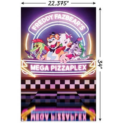 FIVE NIGHTS AT FREDDY'S SECURITY BREACH MEGA PIZZAPLEX POSTER - 22.375  x34 