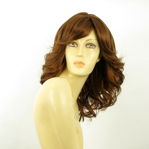 Parrucca castano dorato rame Charlotte 30 pour femme aux cheveux mi-longs