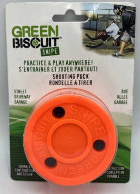 Green Biscuit Snipe Training Puck Shooting - Orange  NEW