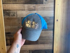 Star Wars Snapback Hat NEW Kids Cap Boys Girls Movie Gray Blue Disney Lucas Film