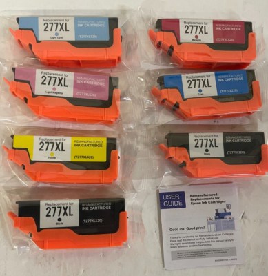 New! ZIPRINT 7pk Remanufactured Ink Cartridges for Epson 277 XL | eBay