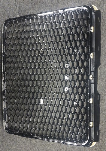For 2008-2011 Audi A6/S6 Matte Black RS Honeycomb Mesh Front Grille Emblem Base - Picture 2 of 2