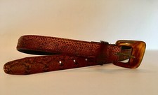 Vintage Genuine Snake Belt 30"