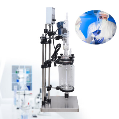 SF-3L Dental Laboratory Medical Double Layer Glass Reactor 200N.Cm 0~680 Rpm 90W