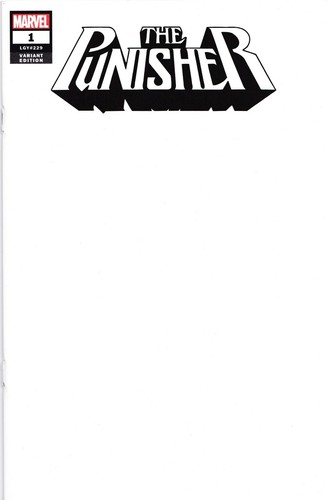 Blank PUNISHER Legacy logo Marvel #1 ComicCon Sketch Variant FAST SHIP - Picture 2 of 3