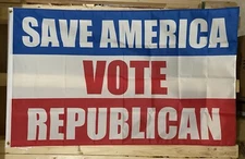 Republican Flag FREE SHIP Save America Vote Red Wave November USA Sign 3x5’