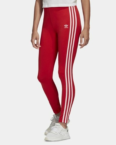 ADIDAS ORIGINALS 3 STRIPES HIGH WAISTED LEGGINGS LUSH RED UK 10 LAST 1 BNWT  | eBay
