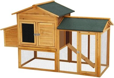 BESTPET 66 Inch Wood Chicken Coop Chicken House Indoor Outdoor Chicken Cage 2-4 Chickens