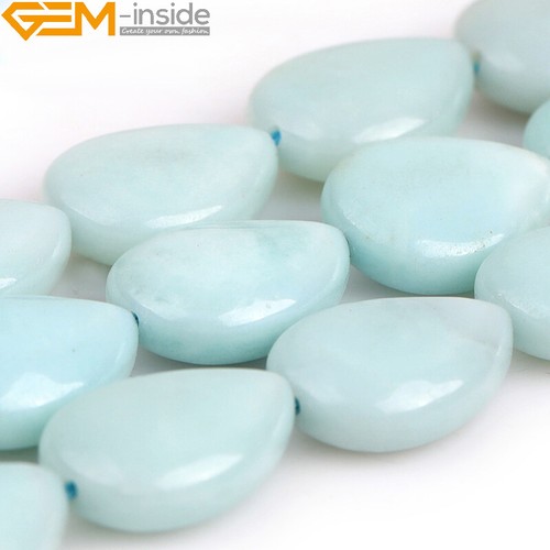 Teardrop Amazonite Natural Gemstone Loose Beads For Jewellery Making Strand 15" - Picture 29 of 39