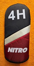 NITRO 4H HYBRID HEADCOVER BLACK - RED- WHITE NEW
