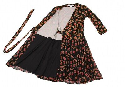 DIANE VON FURSTENBERG Hem Switching Silk Wrap Dress Size 0(K