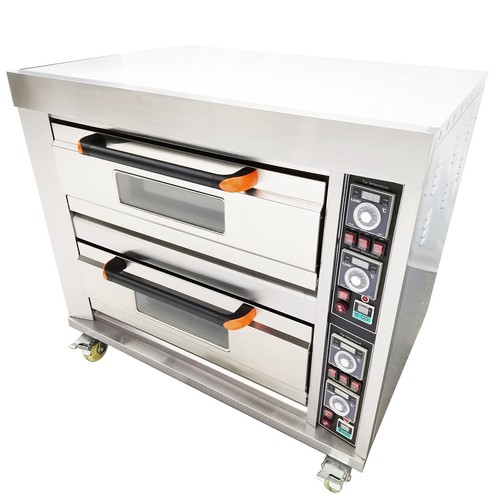 220V 13.2KW Commercial Movable Double Pizza Bread Oven Electric Toast Oven - Picture 7 of 18