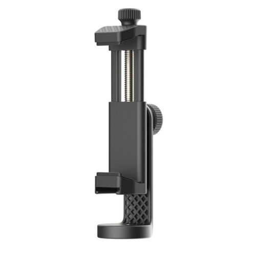 Adjustable 55-100mm Width Phone Stand Clip Holder With 1/4 Screw Cold Shoe
