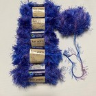 Lot of 6 Eyelash Yarn Periwinkle Blue Purple Crafters Square Novelty